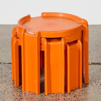 A Trio of Giotto Stoppino Kartell Nesting Tables