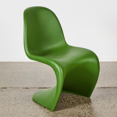 A Green Repainted Panton Chair