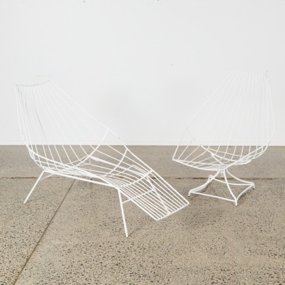 A Pair of Kane Kraft Galvanised Outdoor Chairs
