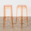 A Pair of Charles Ghost Bar Stools by Philippe Starck For Kartell