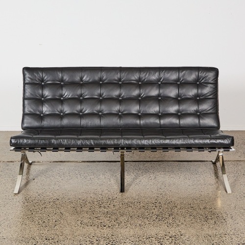 A Mies Van Der Rohe Barcelona Style Leather Sofa