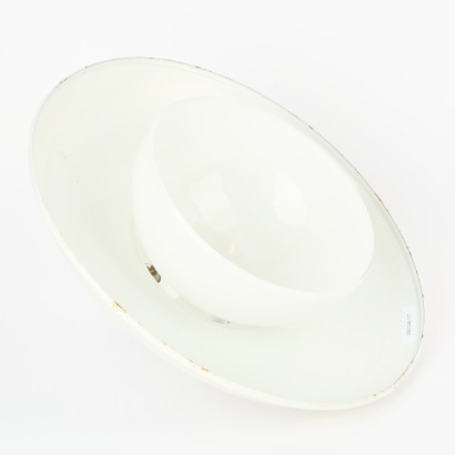 An Enamel And Glass Dentists Lampshade