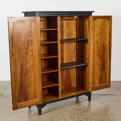An Antique Black Drinks Cabinet