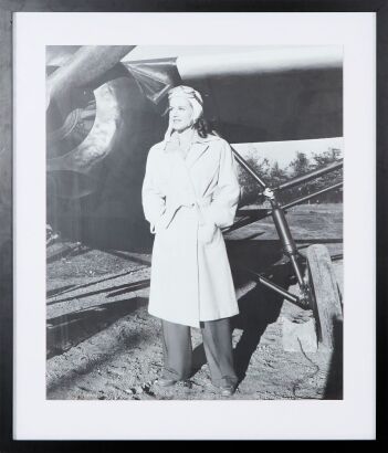 A Large Framed Jean Batten Photograph Print
