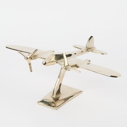 A Deco Style Cast Aeroplane Sculpture