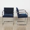 A Pair of MCM Chrome Bruno Style Chairs - 2