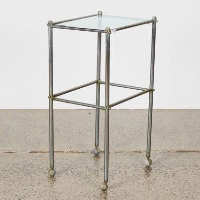 A Chrome Medical Trolley