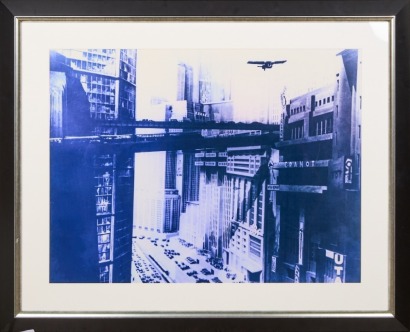 A Large Framed Urban Scene Photograph Print