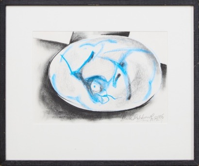An Original Framed Artwork "Blue Fish Bowl" by Shane Foley 12/86