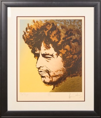 A Bob Dylan Screenprint by Ronnie Wood