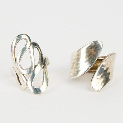 A Pair of Silver Dress Rings
