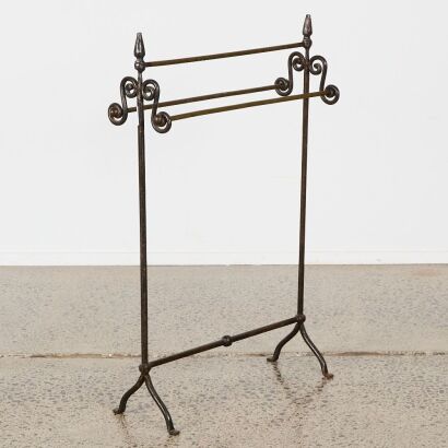 A Wrought Iron Towel Rail
