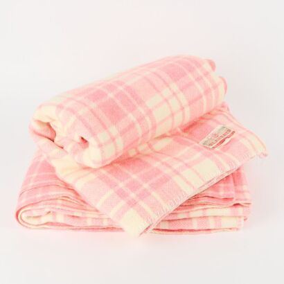 A Pair of Wool Blend Blankets