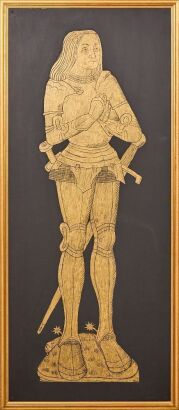 A Brass Rubbing of a Knight
