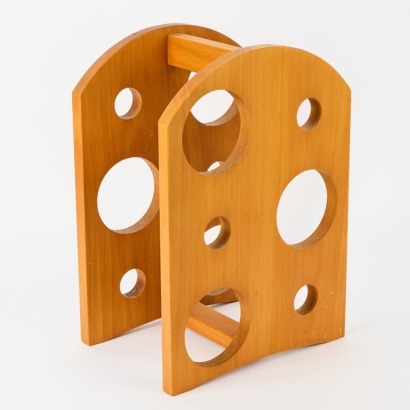 A Wooden Wine Bottle Holder