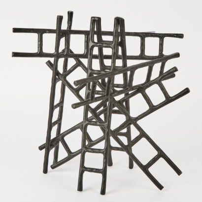 A Black Ladder Sculpture