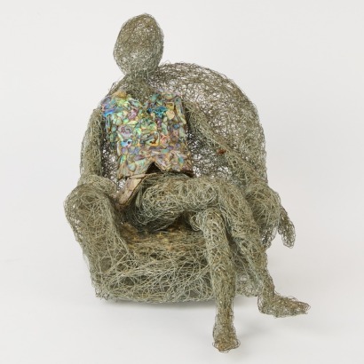 A Wire & Paua Sculpture