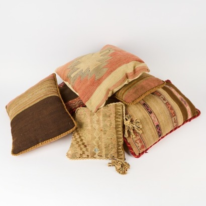 Seven Vintage Kilim Cushions