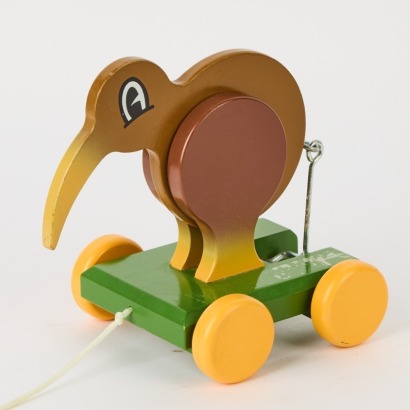 A Dick Frizzell Pull Along Kiwi Toy