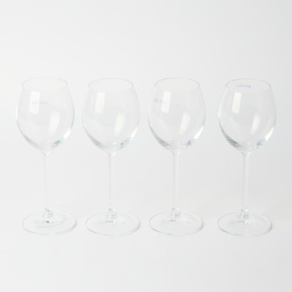 A Set of Four Korosno Crystal Wine Glasses