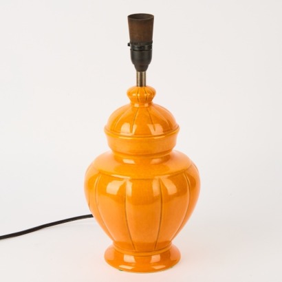 A Retro Orange Ceramic Lamp