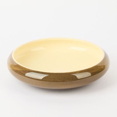 A Rare Crown Lynn Float Bowl with Etched Maker's Mark