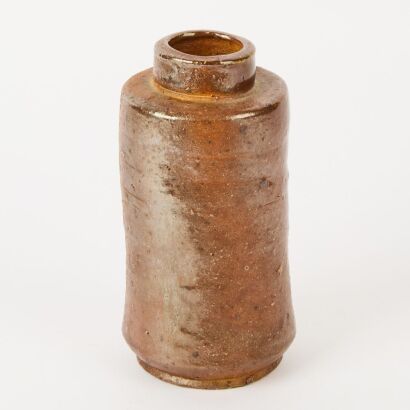 A Richard Parker Anagama Fired Cylindrical Vases