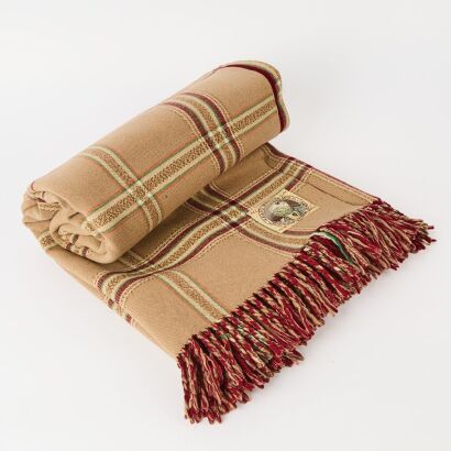 A Vintage Kaiapoi Maori Chief Label Double Sided Travel Rug