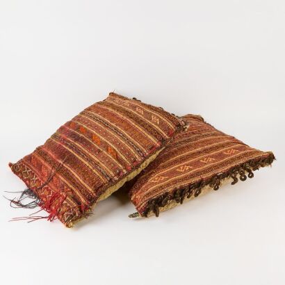 A Pair of Afghan Saddle Bag Cushions