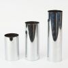 A Trio of Seventies Tubular Chrome Vases