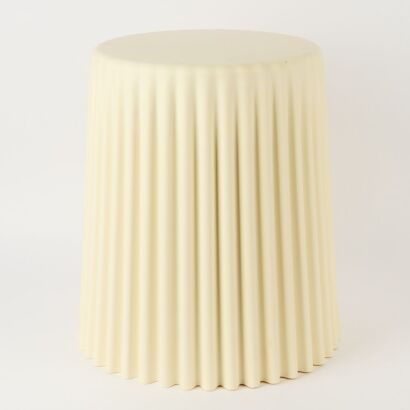A Fluted White Plastic Side table