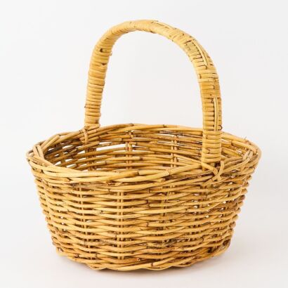 A Woven Rattan Basket