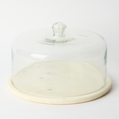A Marble and Glass Cake Cover
