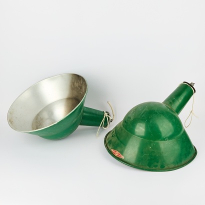 A Pair of Industrial Neeco Lamp Shades