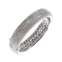 18ct White Gold Diamond Bangle