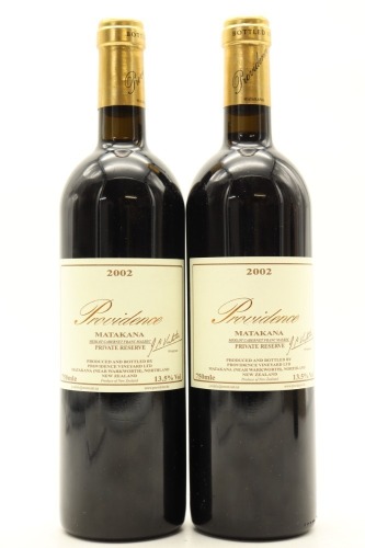 (2) 2002 Providence Private Reserve Merlot - Cabernet Franc - Malbec, Matakana