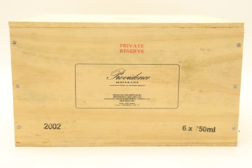 (6) 2002 Providence Private Reserve Merlot - Cabernet Franc - Malbec, Matakana (OWC)