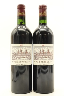 (2) 2003 Chateau Cos d'Estournel, Saint-Estephe [JR17.5] [WE95]