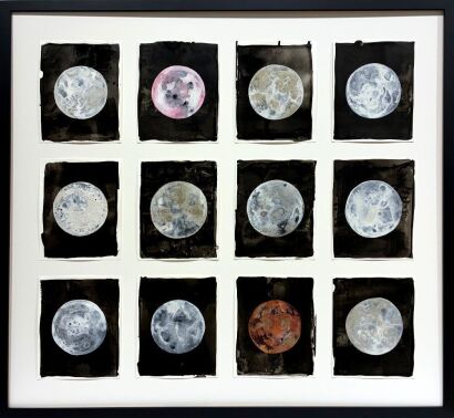 TANIA KOVATS Full Moons 2025 (wolf, snow, worm, pink, milk, strawberry, buck, sturgeon, harvest, hunter, beaver, cold)