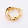 Cartier, 18ct Yellow / White / Rose Gold Trinity Ring, SIze K 1/2 - 3