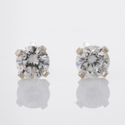 14ct White Gold, .37ct Diamond Stud Earrings