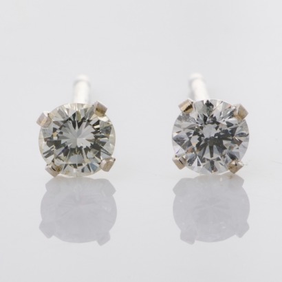 14ct White Gold, .28ct Diamond Stud Earrings