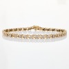 9ct Yellow Gold, 20cm, .35ct Diamond Cluster Bracelet