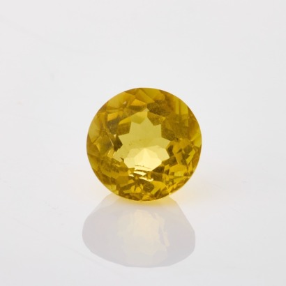 Loose, 1.85ct Round Mixed Cut Yellow Beryl