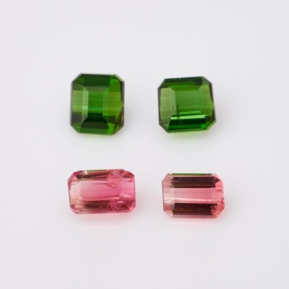 Loose, 2.40ct Pink / Green Tourmaline Stones