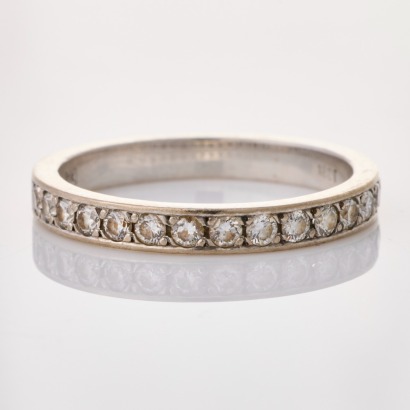 David Keefe, NZ Made, 18ct White Gold, .50ct Diamond Set Eternity Ring