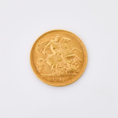 1910, 22ct Half Sovereign Coin