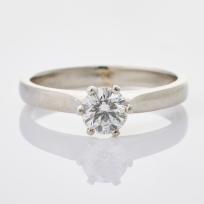 Carats, NZ Made, Platinum, .46ct Diamond Ring