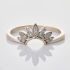 10ct White Gold, .14ct Diamond, Fancy Contour Ring