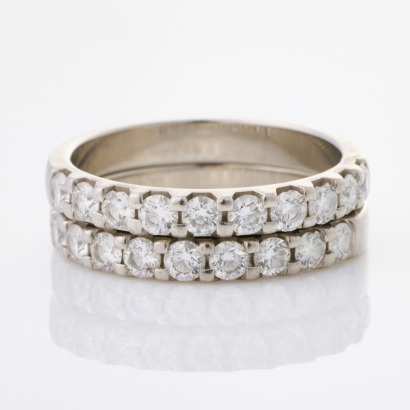 Partridge Jewellers, Platinum, 1.00ct Diamond Eternity Bands